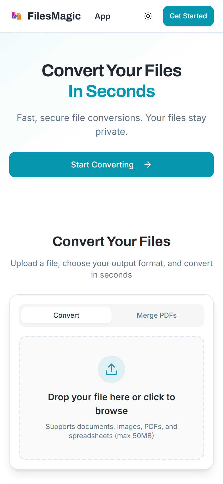FilesMagic shown on a mobile screen